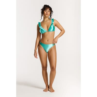 Shiwi Bobby Bikini Set Ultra Shine Shiny Green Turquoise Size: 34 | Bikinis Outlet | Dames | Blauw