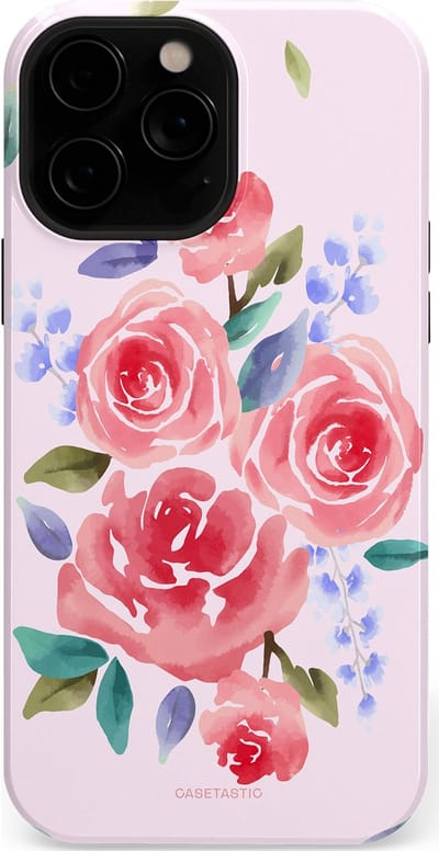 Casetastic hoesje geschikt voor Apple iPhone 13 Pro - MagSafe - Dubbellaagse bescherming - Aquarel pracht - Fashion Case - Lichtroze Lavendel