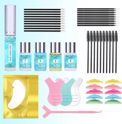 Lash Lift Kit - Wimperextension Starters Pakket - Beginnend Wimperstylist en Professionals - Oefen Wimper Extensions Set - Blauw
