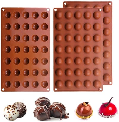 Dailygoods- Siliconen Mal - Set van 3 - Halfrond - Flexibel - Voedselveilige Siliconen - BPA-vrij - Eenvoudig te Reinigen - Bakvorm