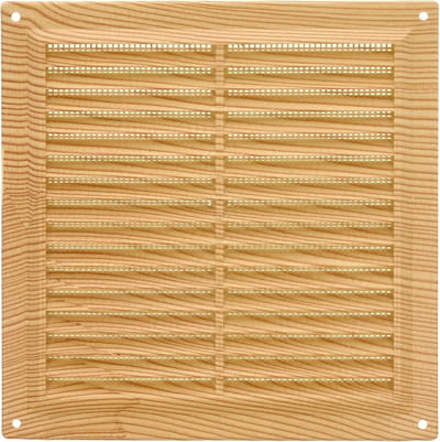 Vierkant kunststof ventilatierooster met muggennet voor keuken en badkamer, ideaal voor luchtuitlaat, 170 x 170 mm