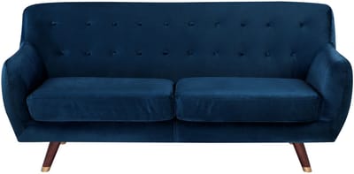 BODO - Driezitsbank - Marineblauw - Fluweel