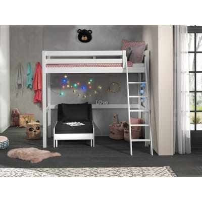 Lucevi pino mezzanine bed 90 x 200 cm pino mezzanine bed met zetelbed 90