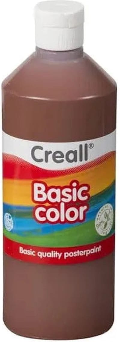 Plakkaatverf creall basic donkerbruin 500ml | 6 stuks