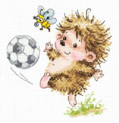Borduurpakket Voetballer - Egeltje - Chudo Igla
