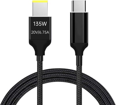 NÖRDIC USB-C Kabel - DC 5,5 × 1,7 mm - Geschikt voor Lenovo apparaten - 135W - Geschikt voor Tablet & Laptop - 2m