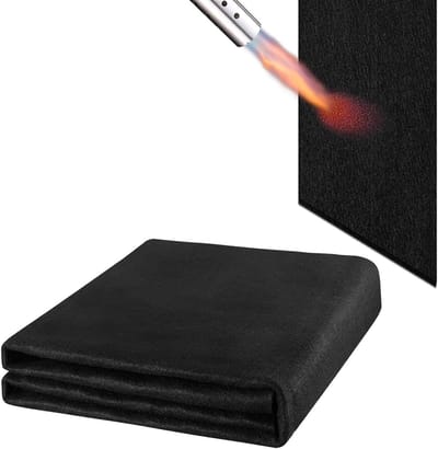 Vuurvaste mat - Hittebestendige onderlegger - Brandbeveiliging - Hittebestendig tot 982°C - 100 x 100 cm - Zwart