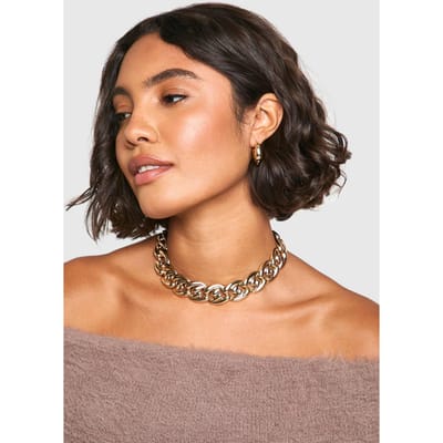 boohoo Dames Chunky Ketting | Goud