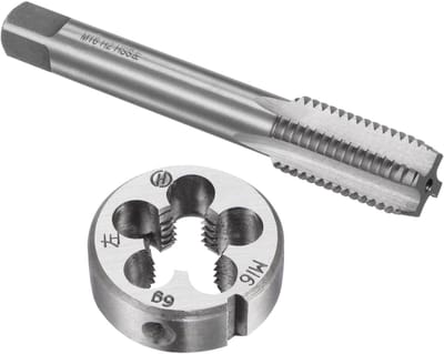 Dailygoods- Tapset M16 x 2 - Linkshandige Schroefdraad - Kraan/Matrijsset - Harde Staal - DIY/Reparatie - Nauwkeurige Snijprestaties - Schroefdraadset