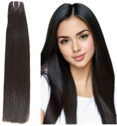 Frazimashop Braziliaanse Virgin Hair Weave – 24 Inch Donkerbruin – Steil – 100% Echt Menselijk Haar – 1 Bundel 100g – Haarverlenging / Extensions