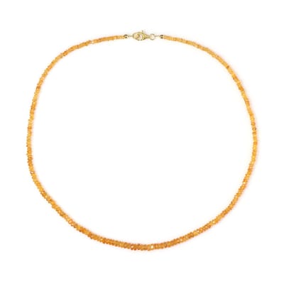 Cavill - Zilveren Halsketting - 925 Sterling Zilver Verguld - Braziliaanse Spessartien 55,669 ct - Facetgeslepen Fancy Kralen - Elegant 45 cm Sieraad