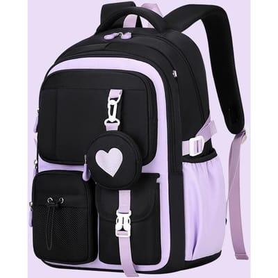 Liefdespatroon Schooltas Rugzak Etui Lunchtas Drie Delige Set Nylon Stof Waterdicht Jongen Meisje Tieners Trend Rugzak