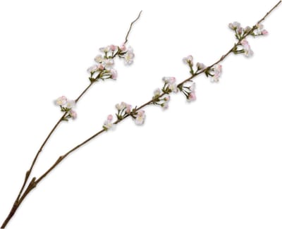 Silk-ka Kunstbloem-Zijden Bloemen Bloesem Tak Crème-Roze 116 cm
