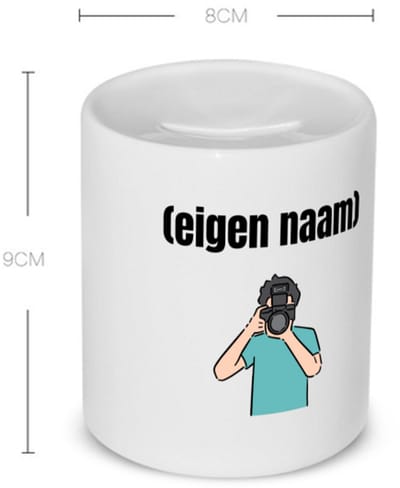 Akyol - fotograaf man met eigen naam Spaarpot - Fotograaf - fotografen - leuk cadeau voor iemand die houd van foto's maken - cadeau - kado - 350 ML inhoud