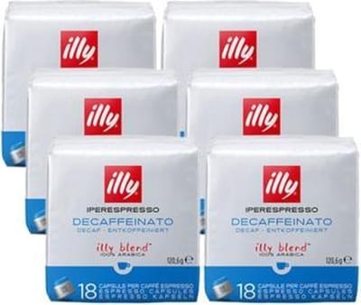 illy - Iperespresso - koffiecapsules - Cafeïnevrij - 6 x 18 capsules