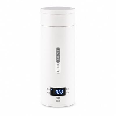 Pelor Draagbare Waterkoker 450ML – Reis Waterkoker met Thermosfunctie – Snelle Verwarming – Anti-Verbranding – Auto Off – Voor Koffie en Thee