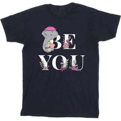 Disney Meisjes Dumbo Be You Katoenen T-Shirt (Marineblauw)