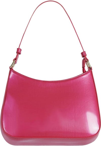 Roze lak tas - Spice up you're look! - 28x17 Cm - Ritssluiting - Knalroze tas - Met extra binnenvakje met rits - Damesdingetjes