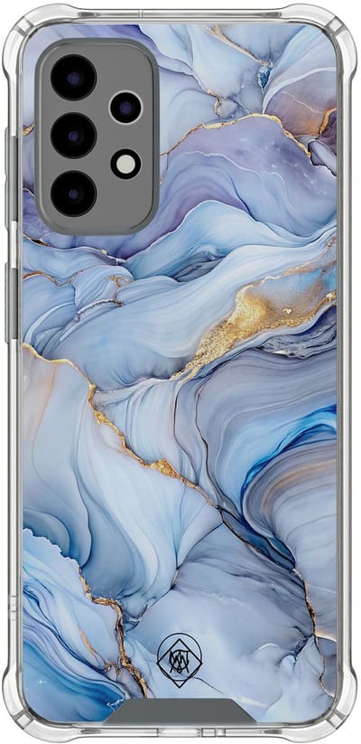 Hoesje (shockproof) geschikt voor Samsung Galaxy A52 5G - Lavender dream - Extra sterke case - TPU/polycarbonaat - Marmer - Paars, Transparant