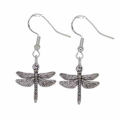 Oorbellen-Libellen-Zilver- Lang- Charme Bijoux