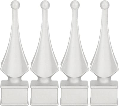 Aluminium Fence Pole Caps - 4 Stuks Decoratieve Hoofden voor Buiten, Modern Design en Weerbestendig