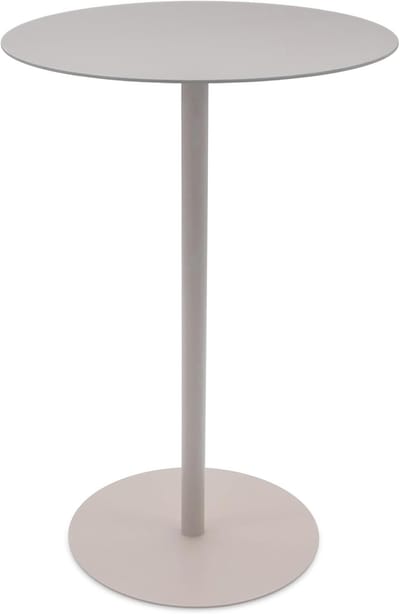 Metalen bijzettafel - Ronde tafel - Decoratie en drankjes - Stevige grote standaard - 35 x 53 cm - Taupe