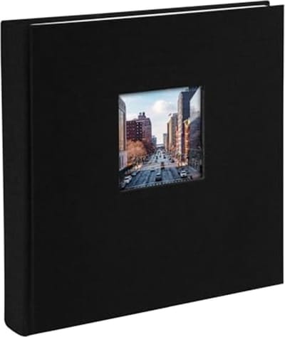 Fotoalbum met vensteruitsparing - Herinneringsalbum 25x25 cm, 60 Witte Pagina's met Pergamijn Scheidingsbladen