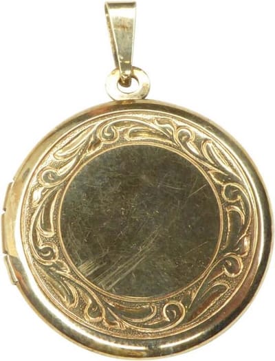 Geel gouden medaillon classic