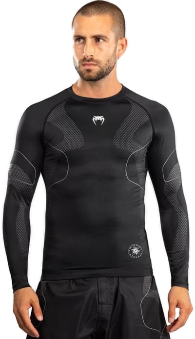Venum Nexus Rashguards Lange Mouwen Zwart Zilver - S