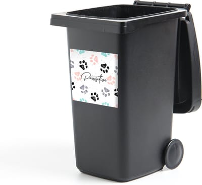Container sticker Spreuken - Hond - Quotes - Stay pawsitive - 40x40 cm - Kliko sticker
