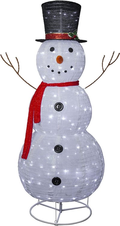 Star Trading LED-buitenverlichting Tecidy, sneeuwpop, 3D, wit, 180 cm
