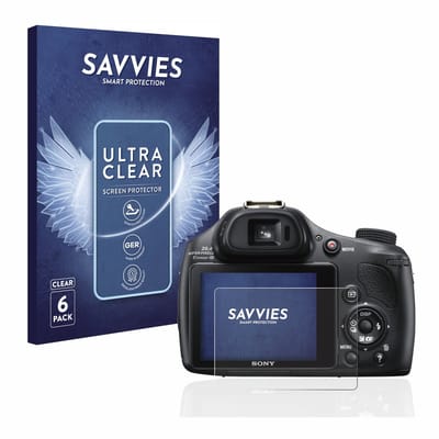 Savvies - Screenprotector voor Sony Cyber-Shot DSC-HX400V - Folie Beschermfolie transparant 6 Stuks