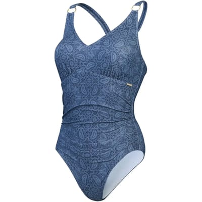 Eénpiece badpak met V-hals voor dames Speedo Eco Print