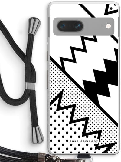 Case Company® - Hoesje met koord geschikt voor Google Pixel 7 hoesje met Koord - Pop Art #5 - Telefoonhoesje met Zwart Koord - Bescherming aan alle Kanten en Over de Schermrand