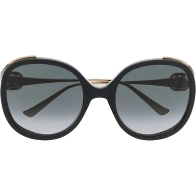 Gucci Comfortabel Dunne Montuur Onregelmatige Zonnebril Dames zonnebril GG0226S007 Dust Bag+Eyeglass Case (Random Color),Gold,56