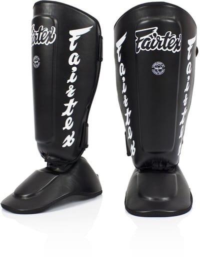 Fairtex SP7 Twister - afneembare Wreef en Scheenbeschermers - Zwart - Maat S