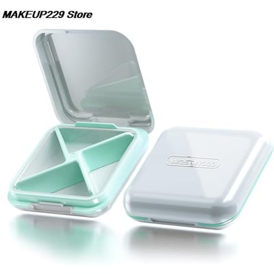 4 roosters waterdichte medicijnpillendoos voor opslag reispillendoos vitaminen container organizer voor tabletten plastic doos capsules groen