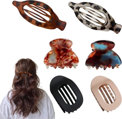 Hoogwaardige Set van 6 Vrouwen Haarclips - Matte Elegante Antislip Clips voor Alle Haartypes, Geschikt voor Dagelijks Gebruik en Sportactiviteiten in 6 Kleuren