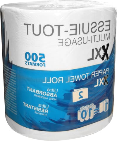 Keukenrol XXL - Papieren handdoeken - Schoonmaken en afdrogen - Hoge absorptie - 500 vellen - Wit