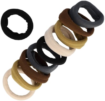 Haarsoires Haarelastieken Basic - Endless - Multicolor Mix - Beige Bruin Grijs Zwart - Set van 10 - Eenvoudige Haar Elastieken voor Dagelijks Gebruik