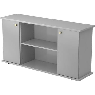KAPA SB | Dressoir | met deuren - Grijs/Zilver met knop