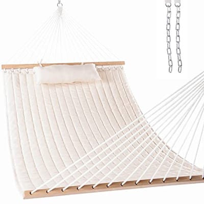 Dubbele Gewatteerde Hangmat 55" met Kussen - Perfect voor Tuin en Camping