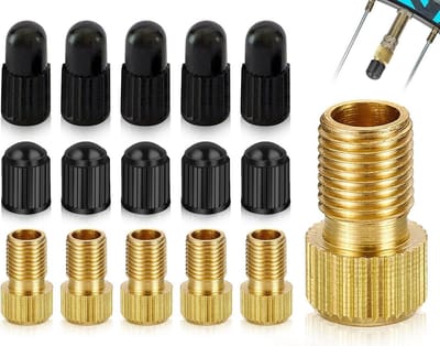 Allecto Plus - Fietsventieladapterset met 5 messing ventieladapters