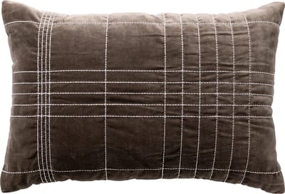 Dutch Decor SELAH - kussenhoes 40x60 cm - velvet - 100% katoen - taupe - met rits - zonder binnenkussen