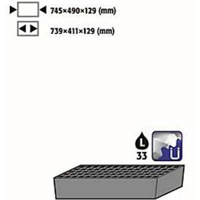 Stawa-R bodemopvangbak met rooster voor asecos chemiekasten van de CS en CX serie, plaatstaal, blauw, B 745 x D 490 x H 129 mm, 33 l
