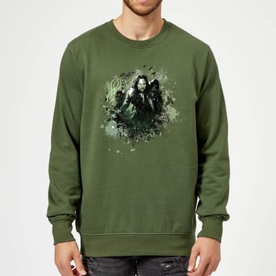 The Lord Of The Rings Aragorn Colour Splash Sweatshirt - Forest Green - S