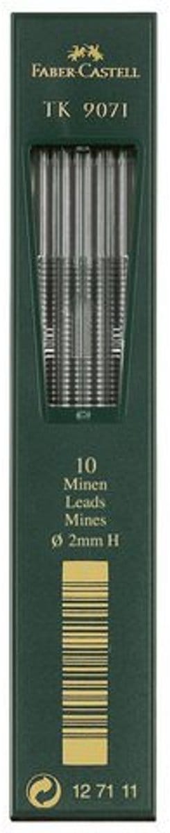 Faber-Castell potloodstiftjes - TK9071 - lijnbreedte 2,0mm - hardheid H - 10 stuks - FC-127111