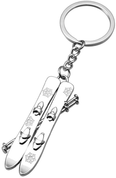 Dailygoods- Sleutelhanger Hoogwaardige Metaallegering - Sleutelhanger Skiën - Sleutelhanger Volwassenen - Sleutelhanger Draagbaar - Sleutelhanger Uniek Ontwerp - Lichtgewicht en Duurzaam - Skiaccessoire