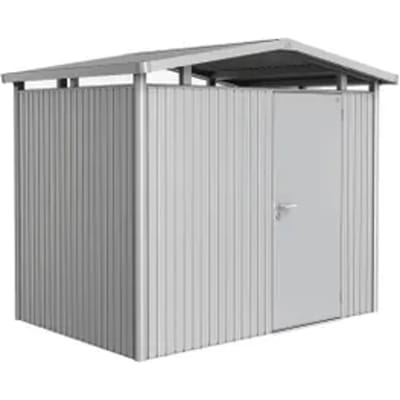 Biohort Metalen Tuinhuis Panorama - Zilver Metallic - 273x198cm - Enkele Deur