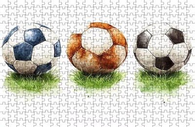 Houten Puzzel - 1000 Stukjes - Ontspannend Tijdverdrijf - Hoge Kwaliteit Materiaal - 75x50 cm - Voetbal Thema